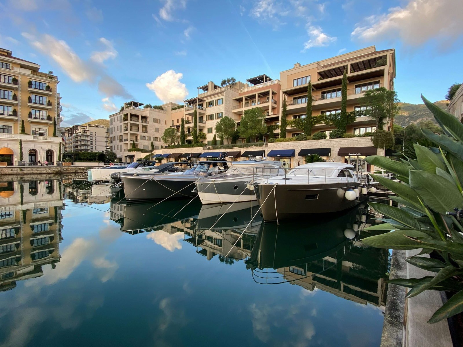 Marina and waterfront at Tivat, Montenegro